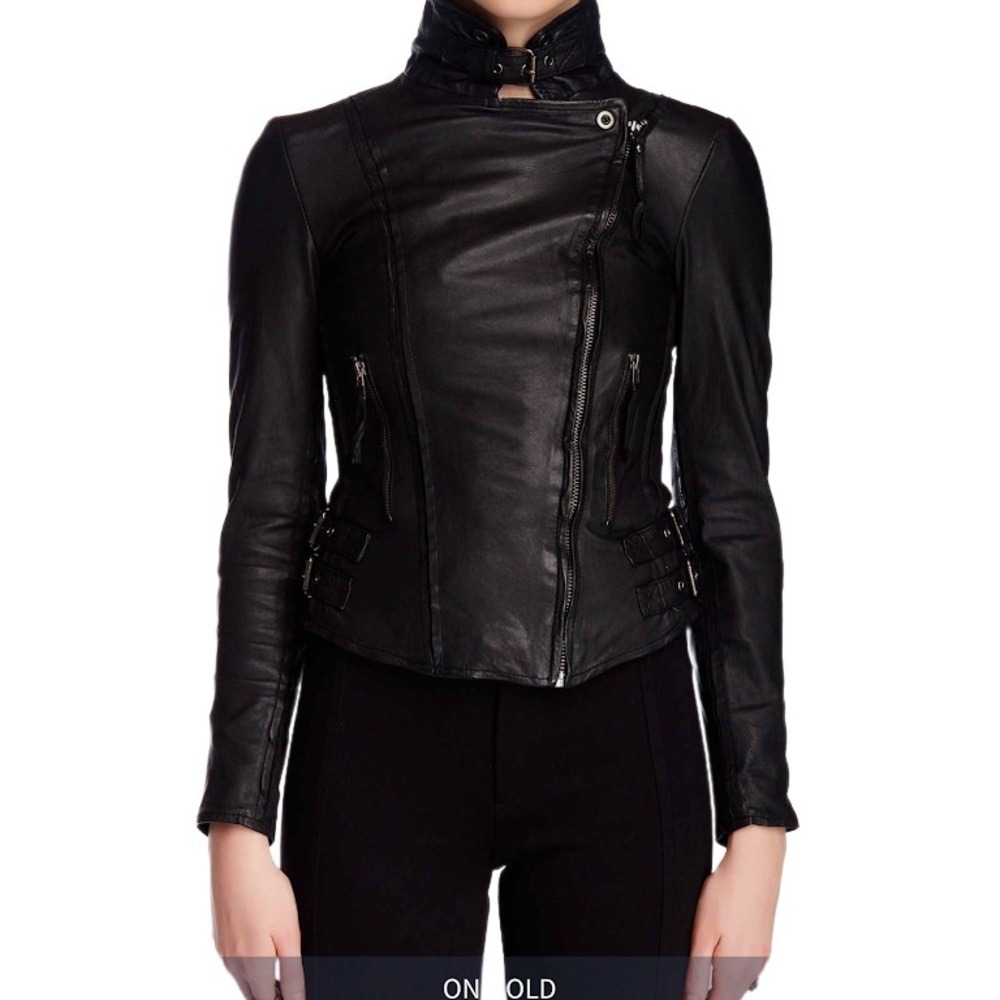 Muumba Black Leather Jacket NWT
